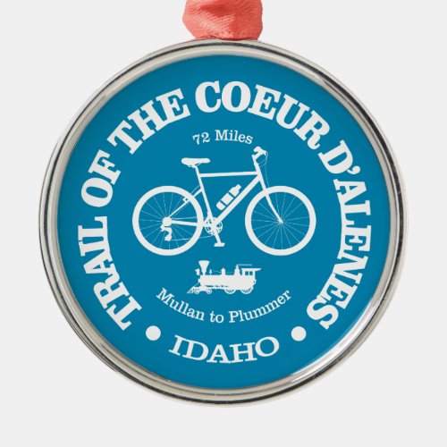 Trail of the Coeur dAlene cycling Metal Ornament