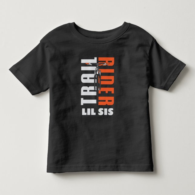 Trail Rider Biker Lil Sis Custom Family Cyclist Toddler T-shirt (Front)