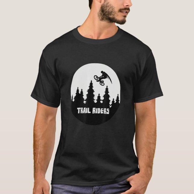 Trail Riders Biking Bicycle BMX Stunt Dirt Bike T-Shirt (Front)