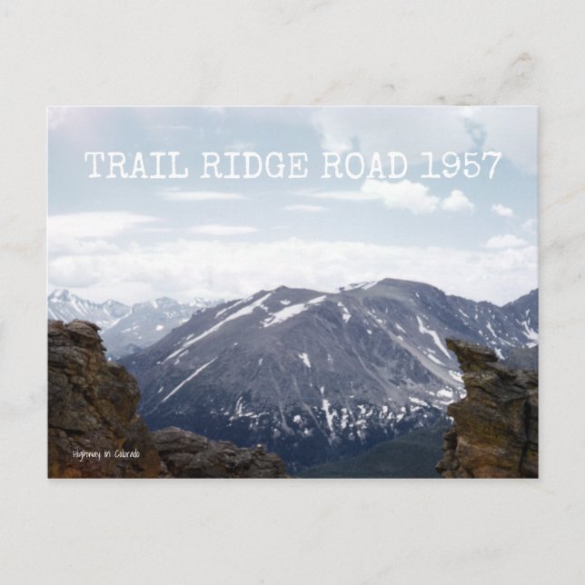Trail Ridge Road Colorado Highway 1957 Retro Postcard (Front)