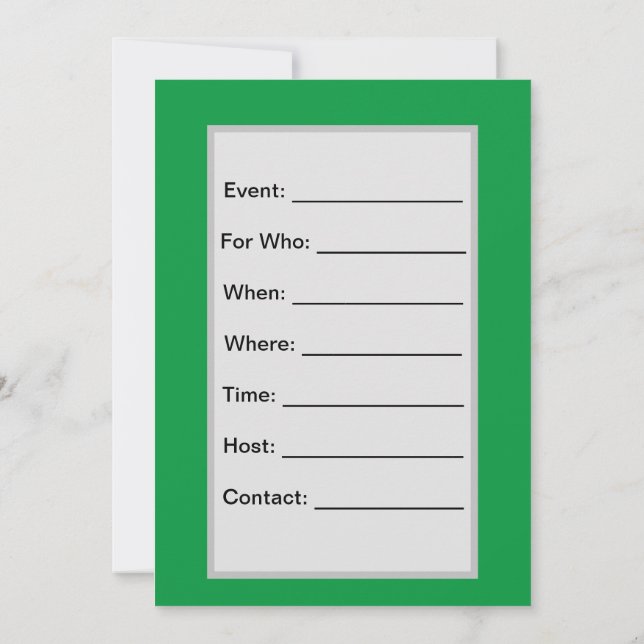 Trail Riding 8 Flat Invitation, Size: 5" x 7" Invitation (Back)