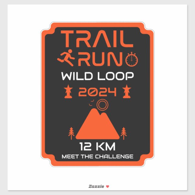 Trail Run Competition Award Sticker (Sheet)