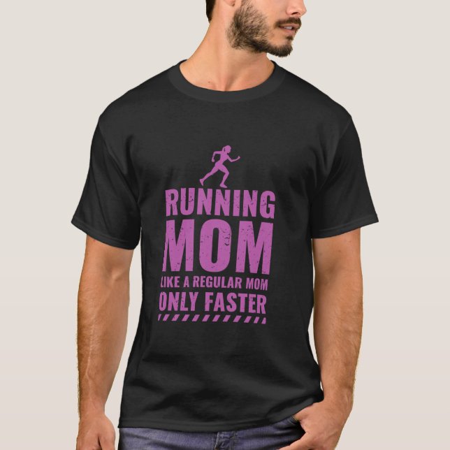 Trail Runner Funny Fitness Running Marathon Mom Mo T-Shirt (Front)