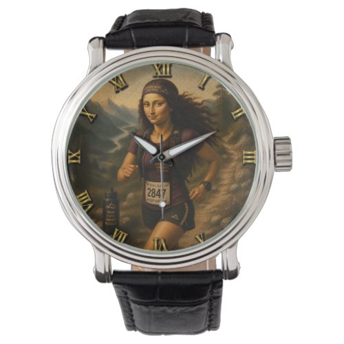 Trail Runner Funny Mona Lisa Watch
