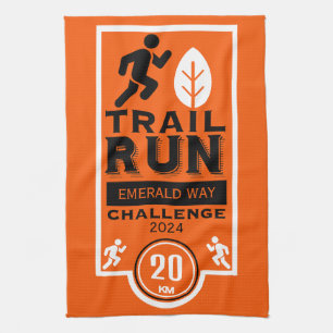 Trail Runner Race Competition Kitchen Towel