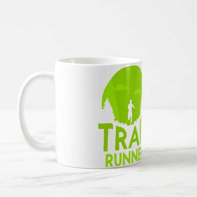 Trail Runner Running Run Trails Coffee Mug (Left)
