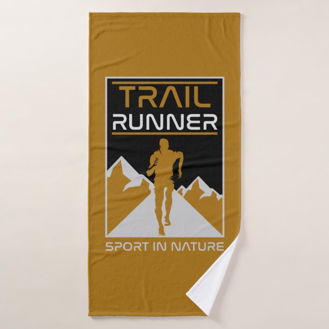 Trail Runner Sport In Nature Bath Towel (Bath Towel)