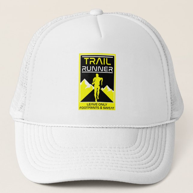 Trail Runner Sport In Nature Trucker Hat (Front)