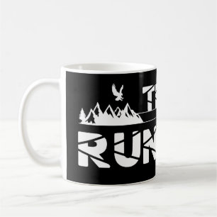 Trail Running Adler Berge Wald Schuhe Profil Coffee Mug