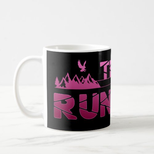 Trail Running Adler Berge Wald Schuhe Profil pink Coffee Mug