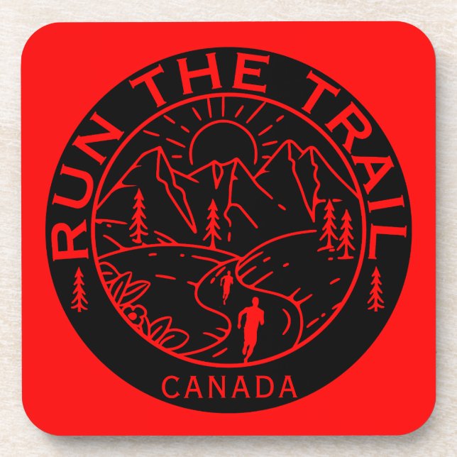 Trail Running Canada Beverage Coaster (Front)