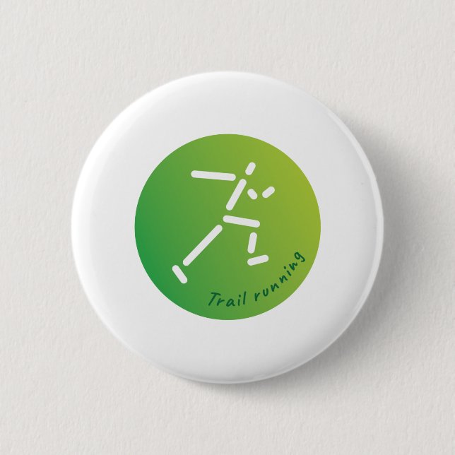 Trail Running design Button (Front)