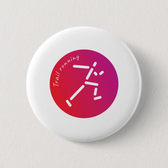 Trail Running design Button (Front)