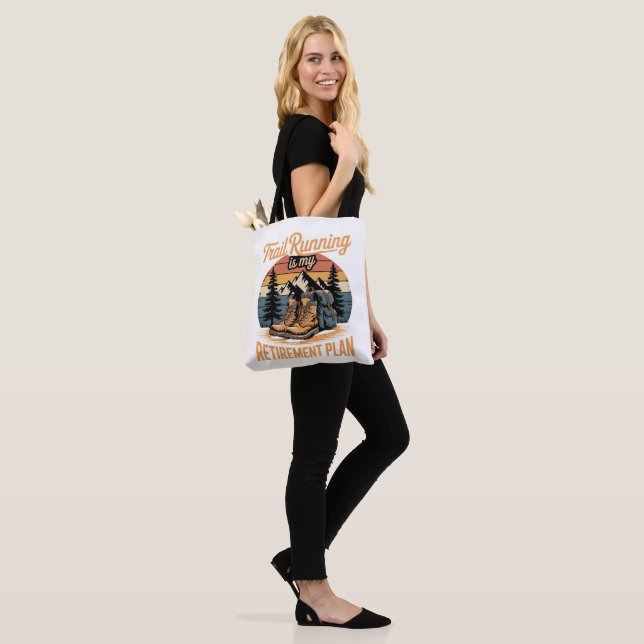 Trail Running is My Retirement Plan Tote Bag (On Model)
