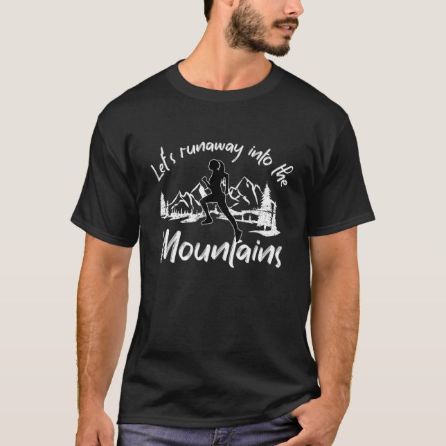 Trail running jogging cross running  saying 1 T-Shirt (Front)