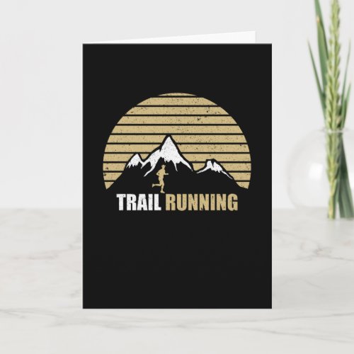 Trail Running Mountains Card