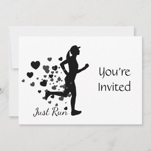 Trail Running Racing Runner Themed Birthday Invitation