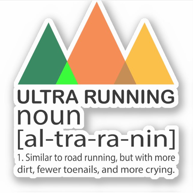Trail running ultra running mountain running sticker (Front)