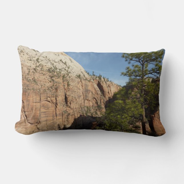 Trail to Angels Landing in Zion National Park Lumbar Pillow (Front)