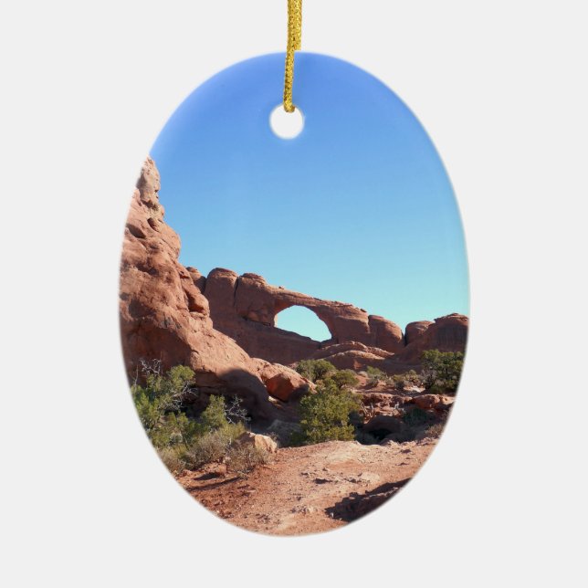 Trail to Skyline Arch Ceramic Ornament (Front)