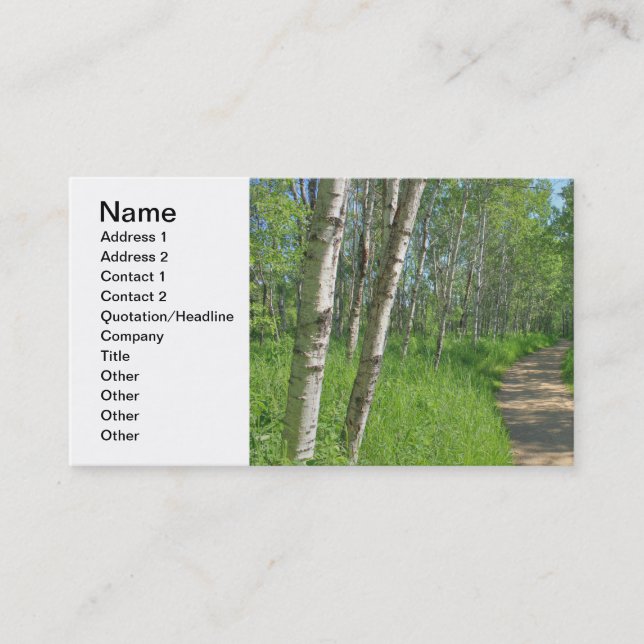 Trail Trough Aspens Business Card (Front)