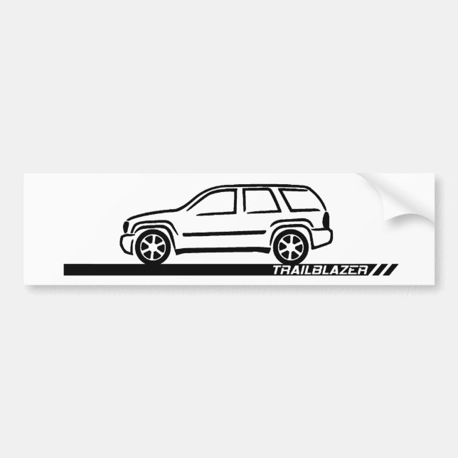 Trailblazer Black Truck Bumper Sticker (Front)