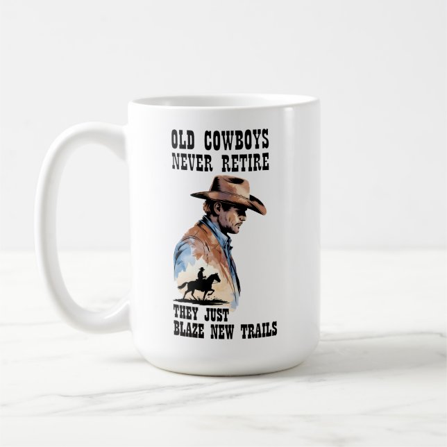 Trailblazer Cowboy Western Retirement  Coffee Mug (Left)