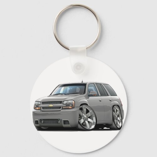 Trailblazer Silver Truck Keychain