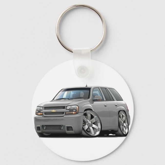 Trailblazer Silver Truck Keychain (Front)