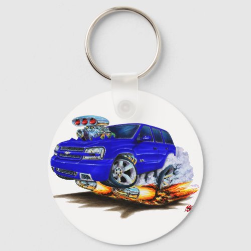 Trailblazer SS Blue Truck Keychain