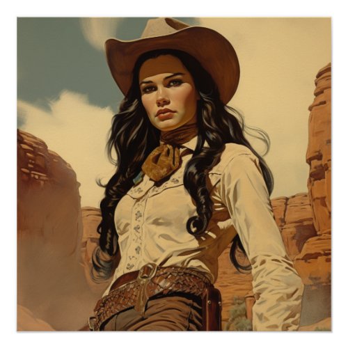 Trailblazing Vintage Love Wild West Whispers Poster