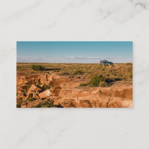 Trailer camping at Petrified Forest National Park Business Card