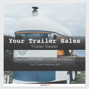 Trailer Dealer company vehicle adverting business Sticker