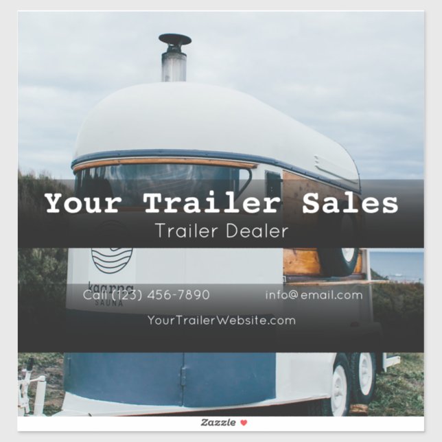 Trailer Dealer company vehicle adverting business Sticker (Sheet)