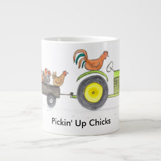 Trailer Full Of Hens Large Coffee Mug