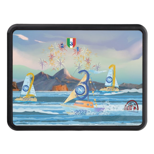 Trailer Hitch commemorativa scudetto Napoli 202 Hitch Cover (Front)