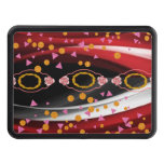 Trailer Hitch Cover 2&quot; Abstract Red White Black 