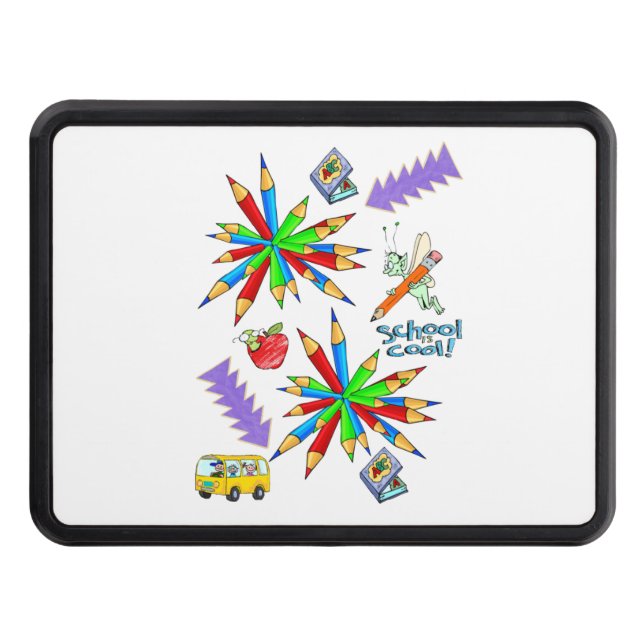 Trailer Hitch Cover 2" Back to School is Cool (Front)