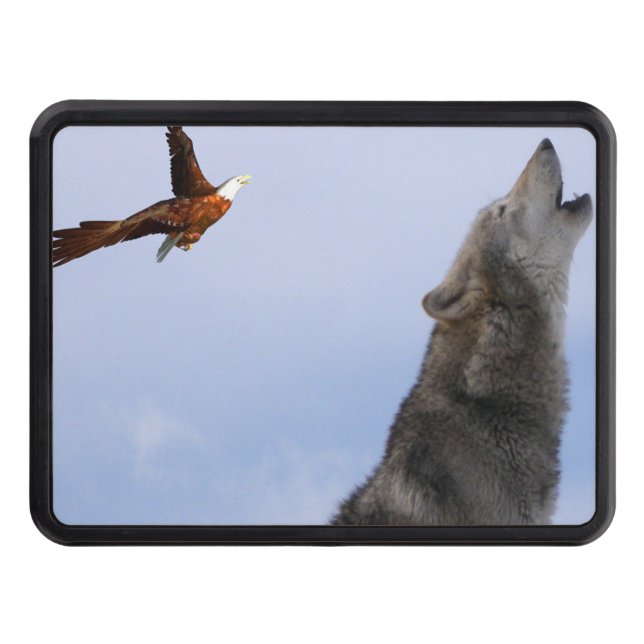 Trailer Hitch Cover 2" Bird Wolf (Front)