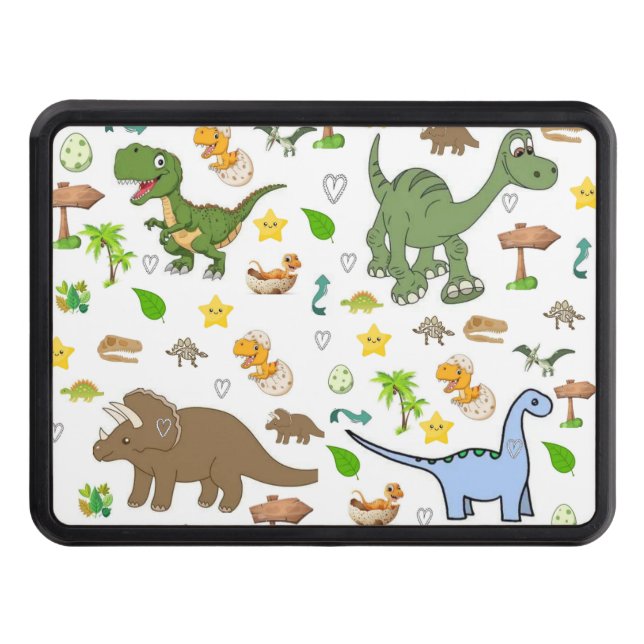 Trailer Hitch Cover 2" Dinosaur  (Front)