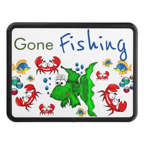 Trailer Hitch Cover 2 Fish Crab Gone Fishing