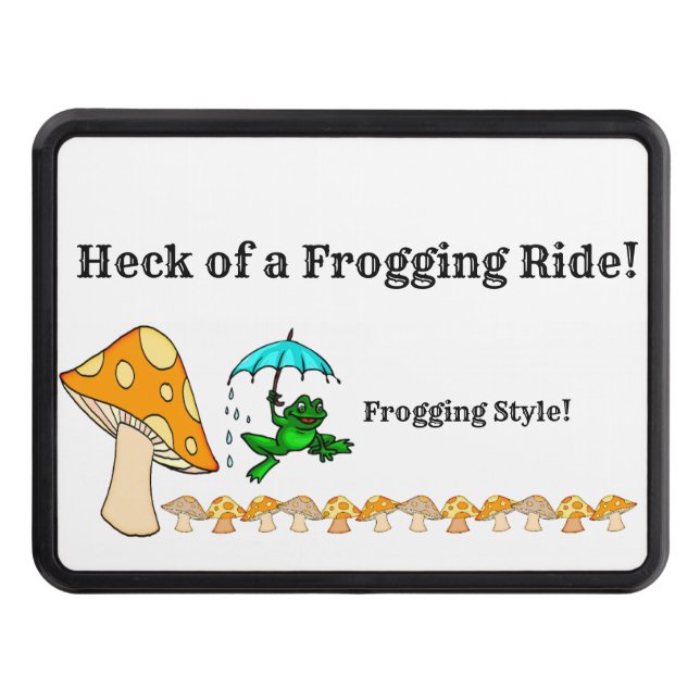 Trailer Hitch Cover 2" Frogging Ride StyleMushroom (Front)
