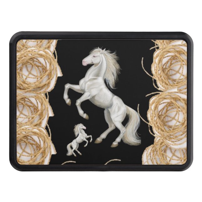 Trailer Hitch Cover 2" Horses (Front)