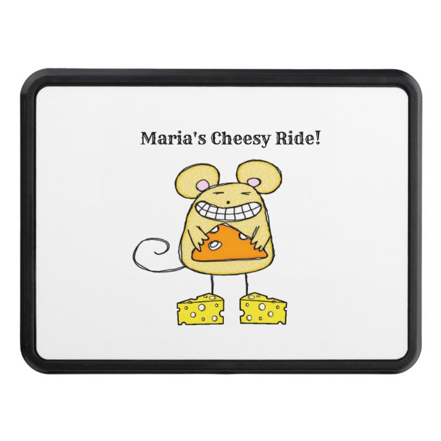 Trailer Hitch Cover 2" Mouse Cheesy Ride (Front)