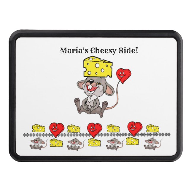 Trailer Hitch Cover 2" Mouse Cheesy Ride (Front)