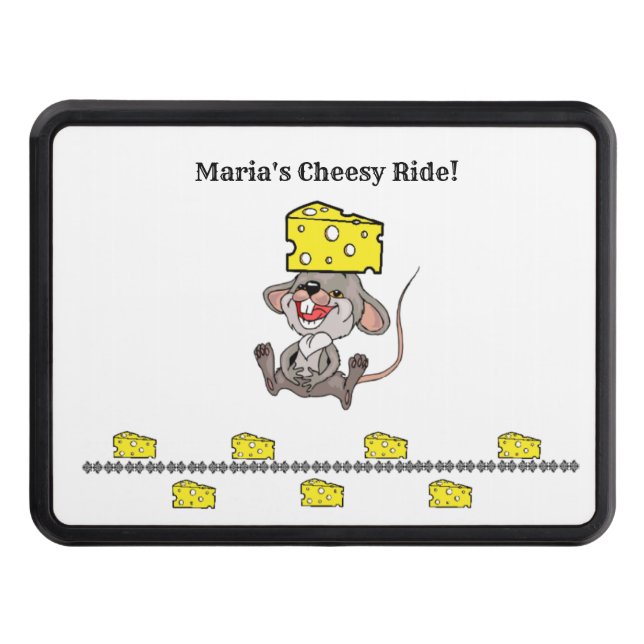 Trailer Hitch Cover 2" Mouse Cheesy Ride (Front)