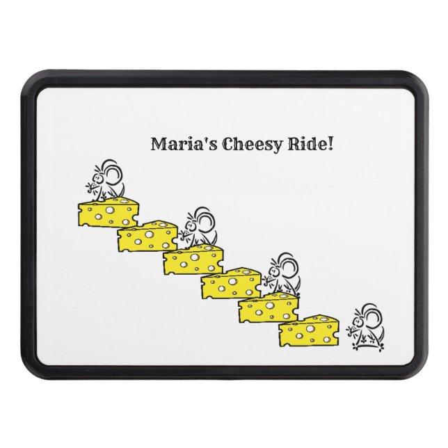 Trailer Hitch Cover 2" Mouse Cheesy Ride (Front)
