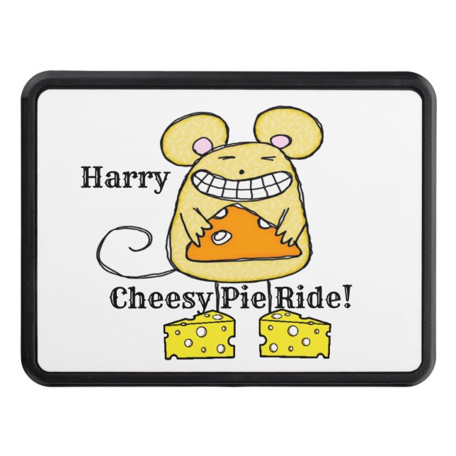 Trailer Hitch Cover 2" Mouse Pizza Cheese Ride (Front)