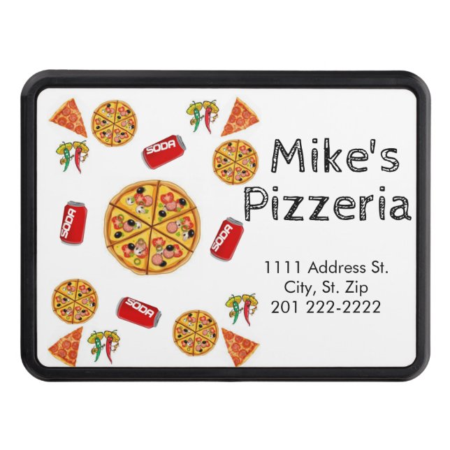 Trailer Hitch Cover 2" Pizza (Front)
