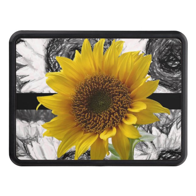 Trailer Hitch Cover 2" Sunflower (Front)